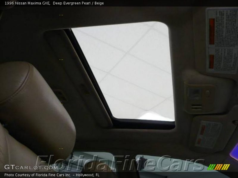 Deep Evergreen Pearl / Beige 1996 Nissan Maxima GXE