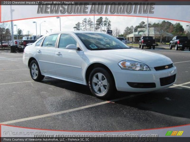 Summit White / Neutral 2010 Chevrolet Impala LT
