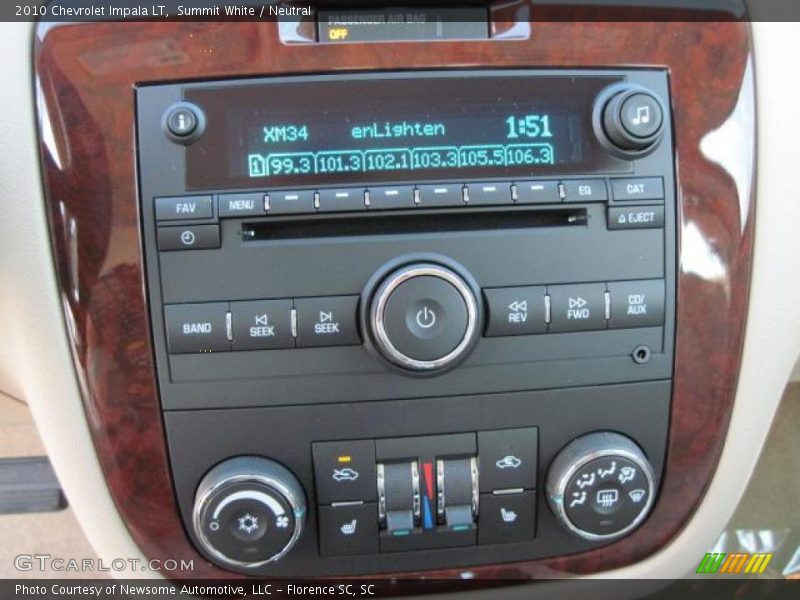 Summit White / Neutral 2010 Chevrolet Impala LT