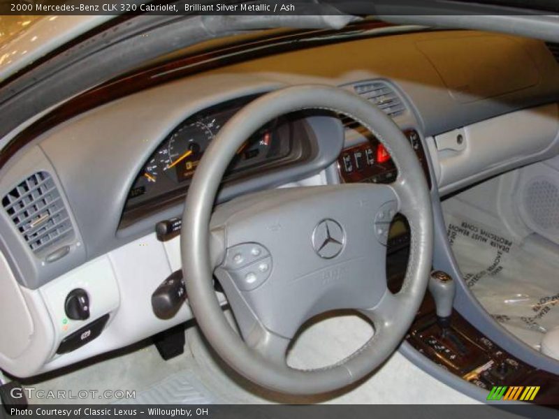 Brilliant Silver Metallic / Ash 2000 Mercedes-Benz CLK 320 Cabriolet