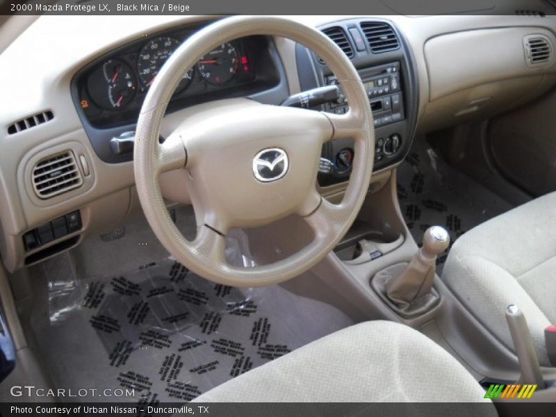 Black Mica / Beige 2000 Mazda Protege LX