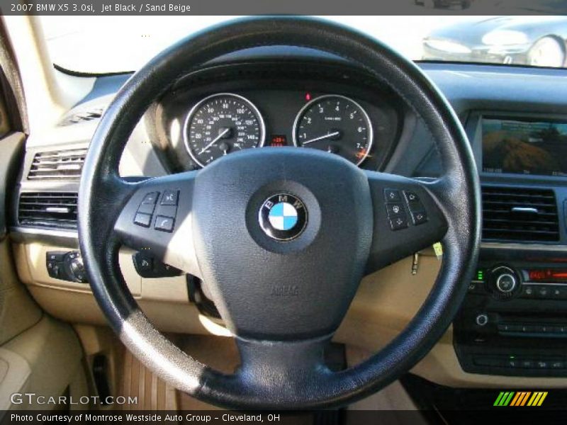Jet Black / Sand Beige 2007 BMW X5 3.0si