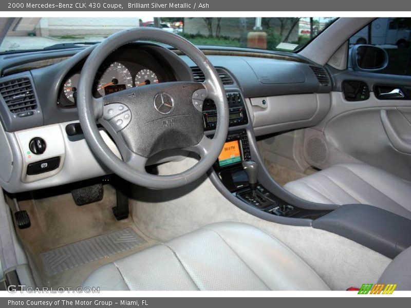 Brilliant Silver Metallic / Ash 2000 Mercedes-Benz CLK 430 Coupe
