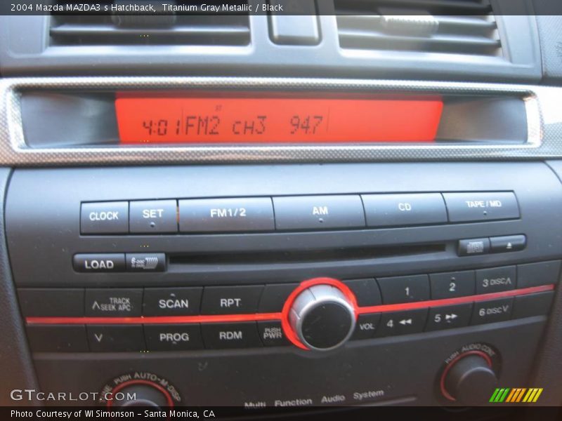 Titanium Gray Metallic / Black 2004 Mazda MAZDA3 s Hatchback