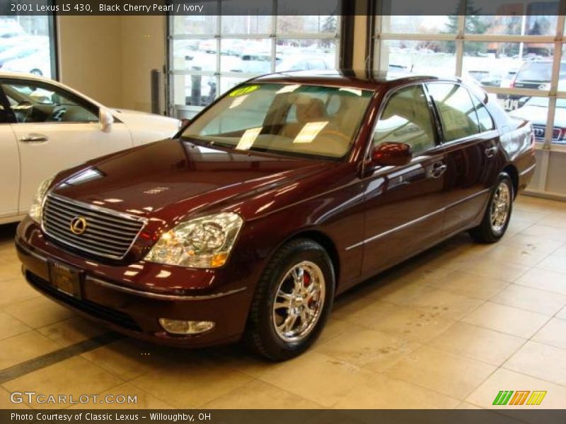 Black Cherry Pearl / Ivory 2001 Lexus LS 430