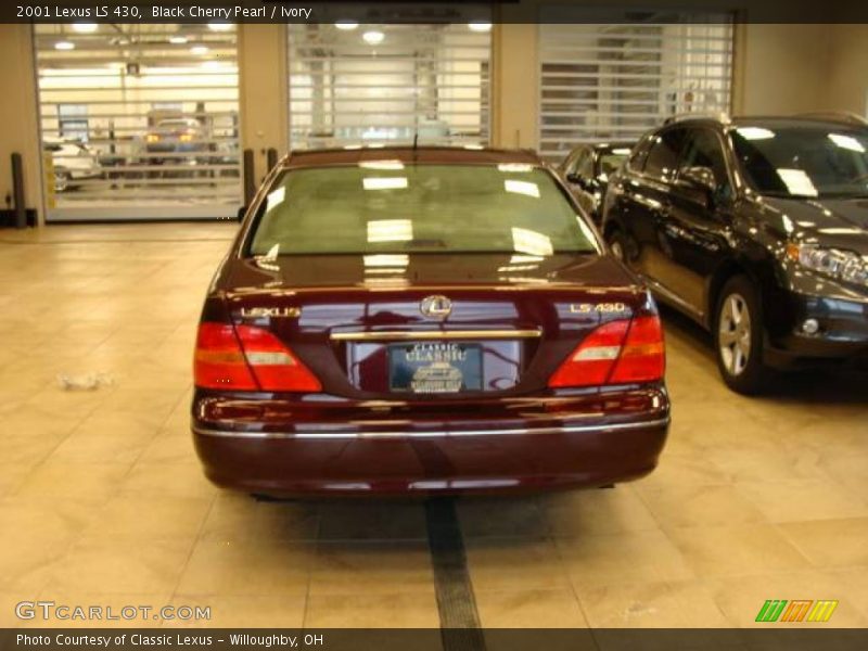 Black Cherry Pearl / Ivory 2001 Lexus LS 430
