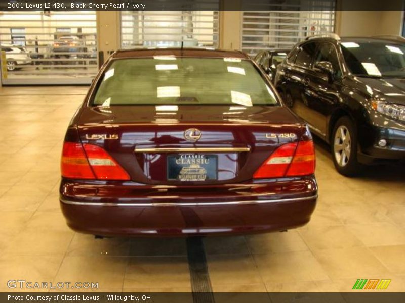 Black Cherry Pearl / Ivory 2001 Lexus LS 430