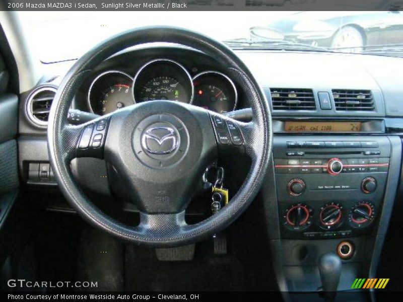 Sunlight Silver Metallic / Black 2006 Mazda MAZDA3 i Sedan