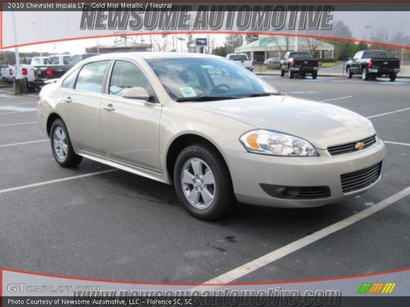 Gold Mist Metallic / Neutral 2010 Chevrolet Impala LT