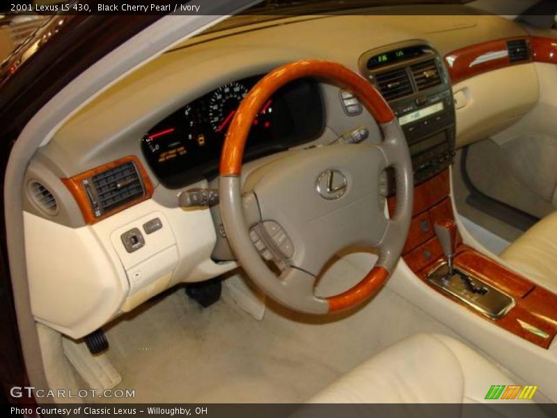 Black Cherry Pearl / Ivory 2001 Lexus LS 430