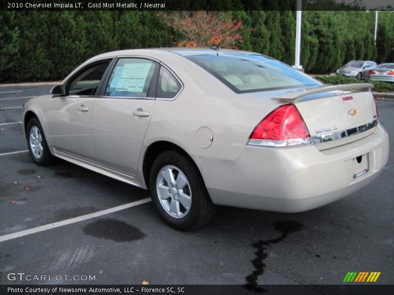 Gold Mist Metallic / Neutral 2010 Chevrolet Impala LT