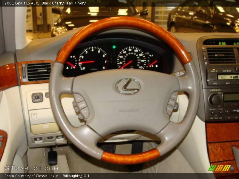 Black Cherry Pearl / Ivory 2001 Lexus LS 430