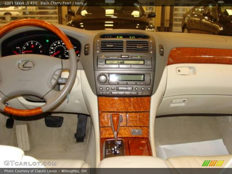 Black Cherry Pearl / Ivory 2001 Lexus LS 430