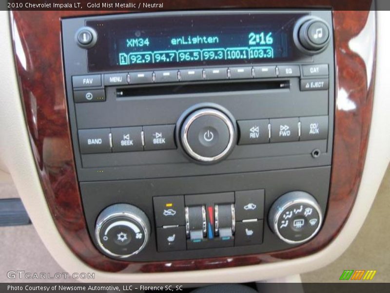 Gold Mist Metallic / Neutral 2010 Chevrolet Impala LT