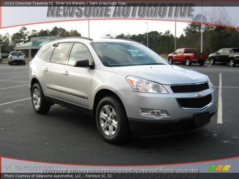 Silver Ice Metallic / Dark Gray/Light Gray 2010 Chevrolet Traverse LS