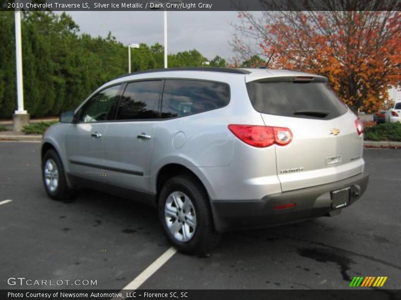 Silver Ice Metallic / Dark Gray/Light Gray 2010 Chevrolet Traverse LS
