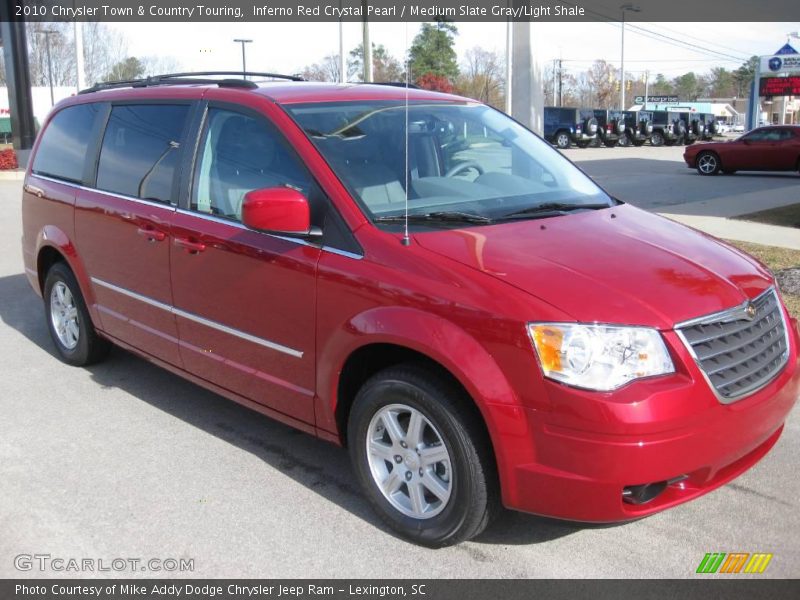 Inferno Red Crystal Pearl / Medium Slate Gray/Light Shale 2010 Chrysler Town & Country Touring