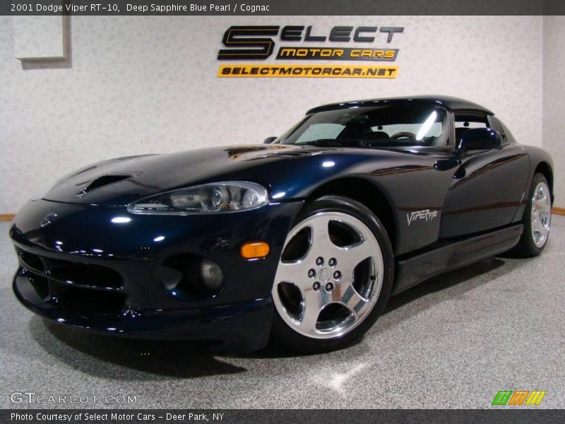 Deep Sapphire Blue Pearl / Cognac 2001 Dodge Viper RT-10