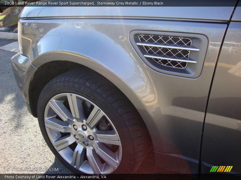 Stornoway Grey Metallic / Ebony Black 2008 Land Rover Range Rover Sport Supercharged