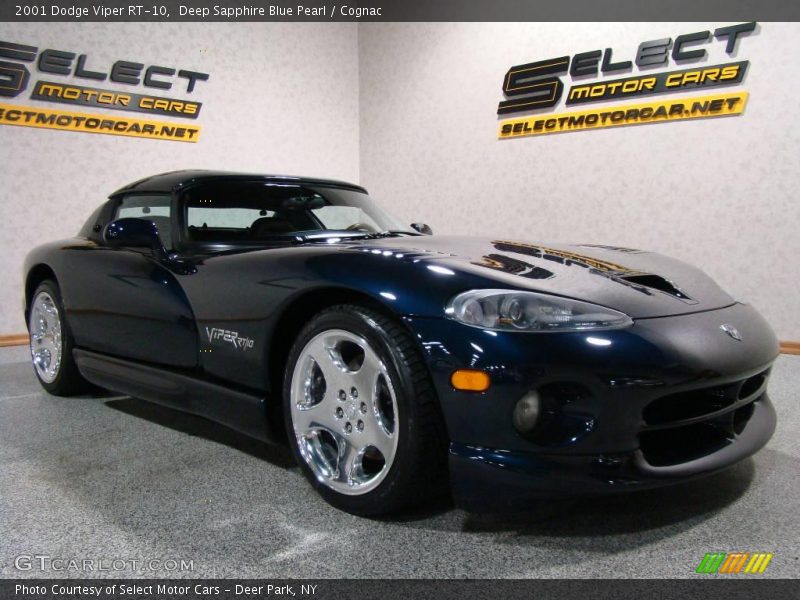 Deep Sapphire Blue Pearl / Cognac 2001 Dodge Viper RT-10