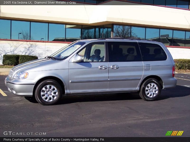 Diamond Silver Metallic / Gray 2005 Kia Sedona LX