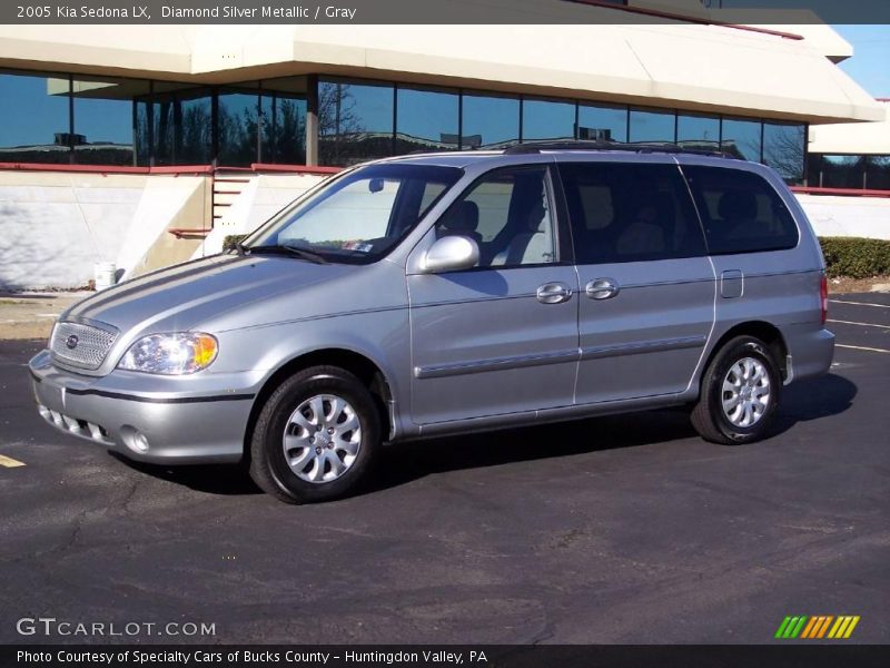 Diamond Silver Metallic / Gray 2005 Kia Sedona LX