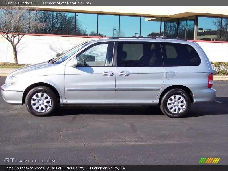 Diamond Silver Metallic / Gray 2005 Kia Sedona LX