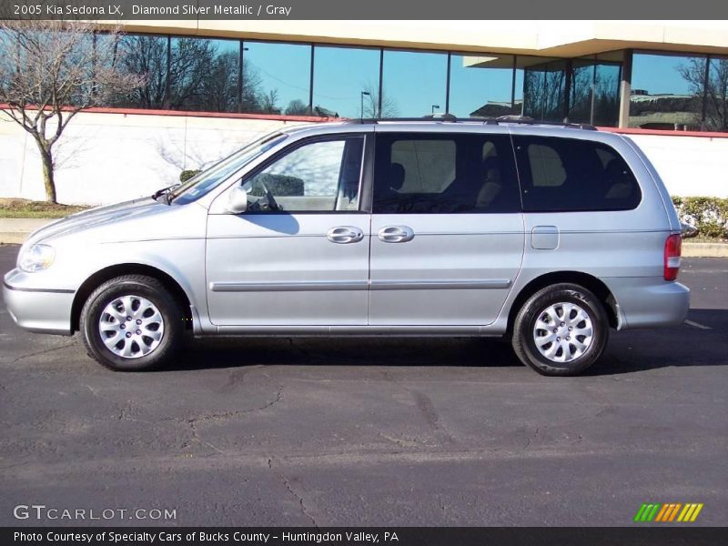 Diamond Silver Metallic / Gray 2005 Kia Sedona LX