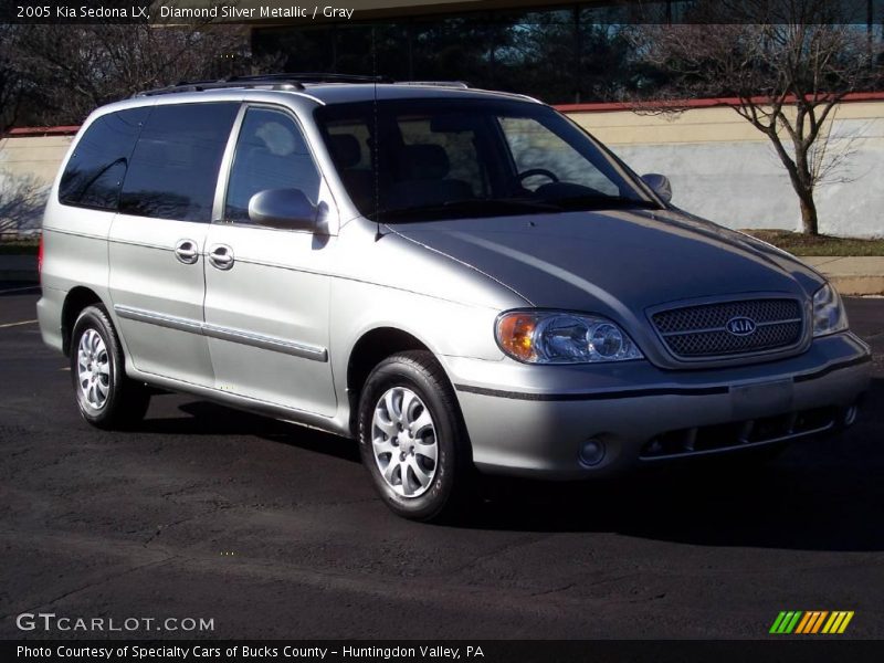 Diamond Silver Metallic / Gray 2005 Kia Sedona LX