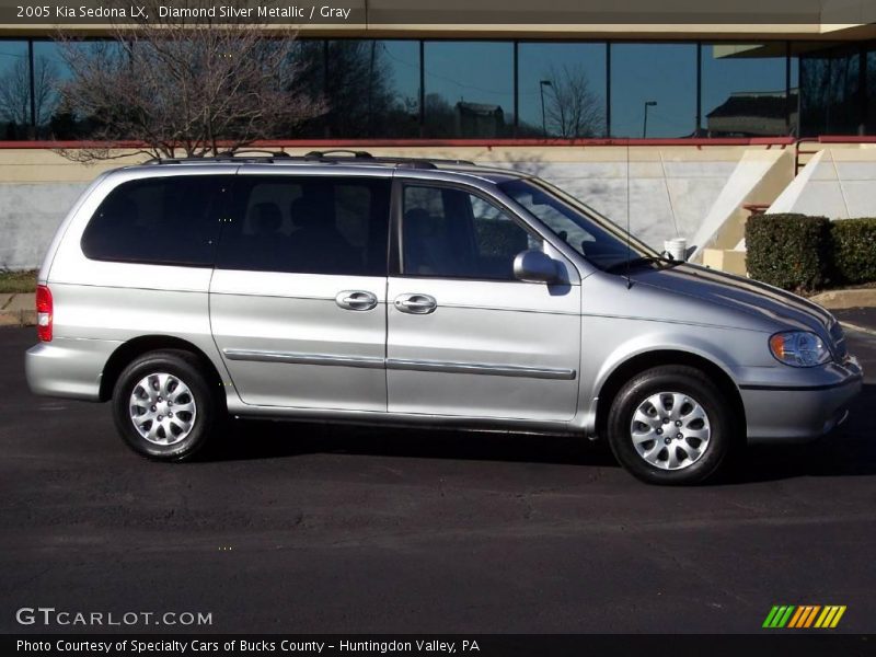 Diamond Silver Metallic / Gray 2005 Kia Sedona LX