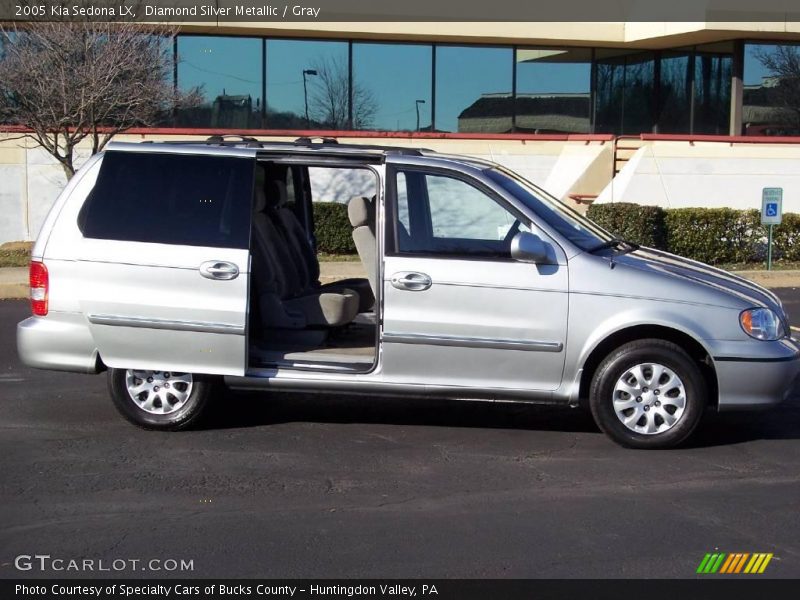 Diamond Silver Metallic / Gray 2005 Kia Sedona LX