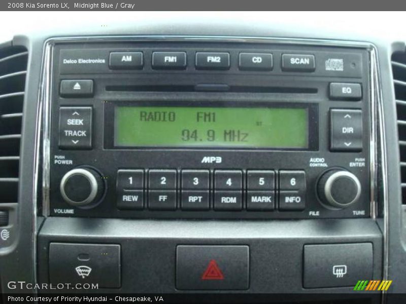 Midnight Blue / Gray 2008 Kia Sorento LX