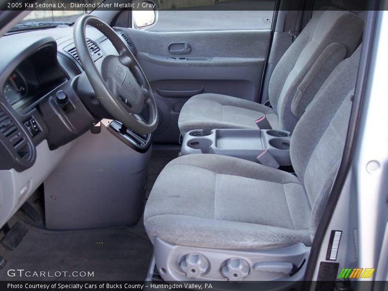 Diamond Silver Metallic / Gray 2005 Kia Sedona LX