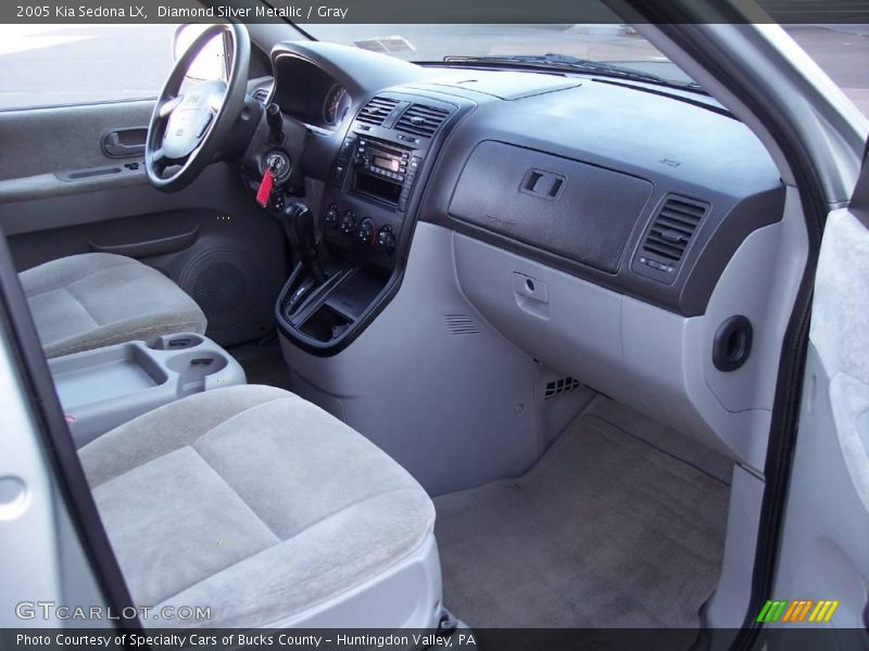 Diamond Silver Metallic / Gray 2005 Kia Sedona LX