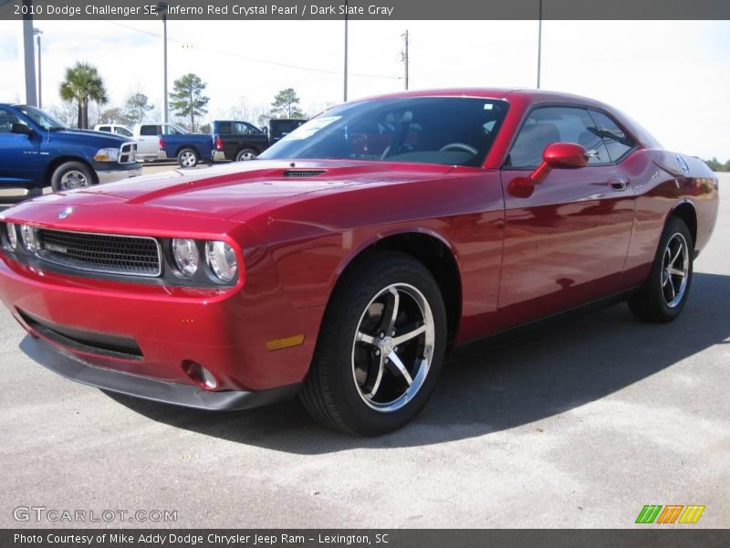 Inferno Red Crystal Pearl / Dark Slate Gray 2010 Dodge Challenger SE
