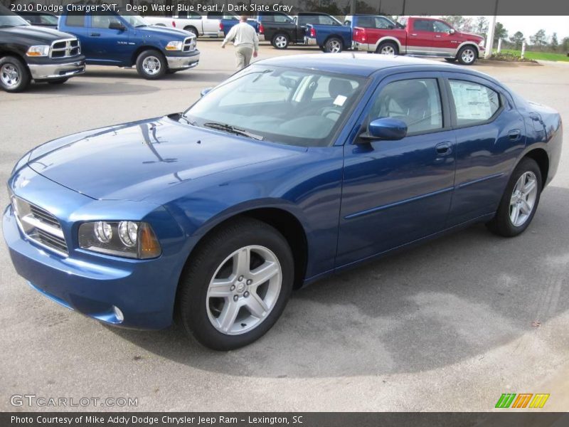 Deep Water Blue Pearl / Dark Slate Gray 2010 Dodge Charger SXT
