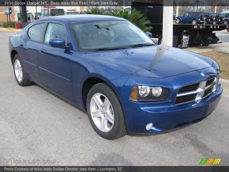 Deep Water Blue Pearl / Dark Slate Gray 2010 Dodge Charger SXT