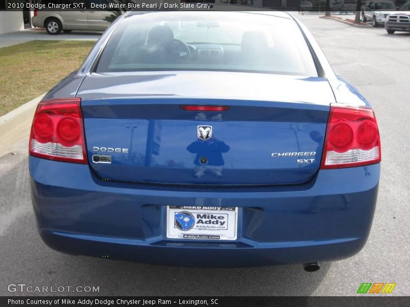 Deep Water Blue Pearl / Dark Slate Gray 2010 Dodge Charger SXT