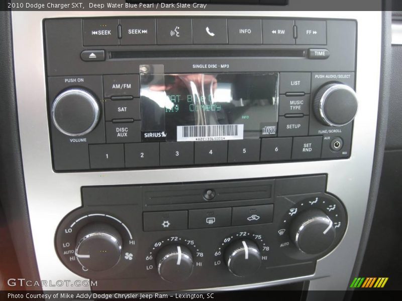 Deep Water Blue Pearl / Dark Slate Gray 2010 Dodge Charger SXT