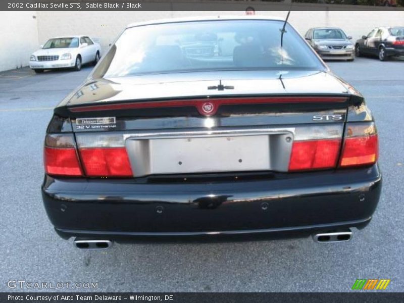 Sable Black / Black 2002 Cadillac Seville STS