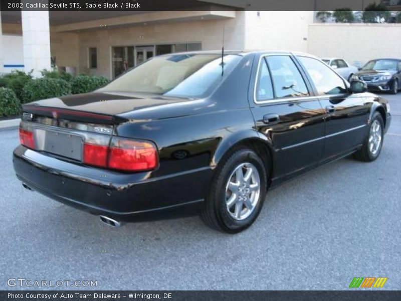 Sable Black / Black 2002 Cadillac Seville STS
