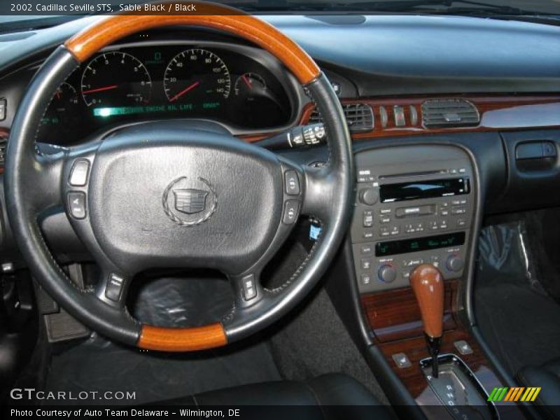 Sable Black / Black 2002 Cadillac Seville STS