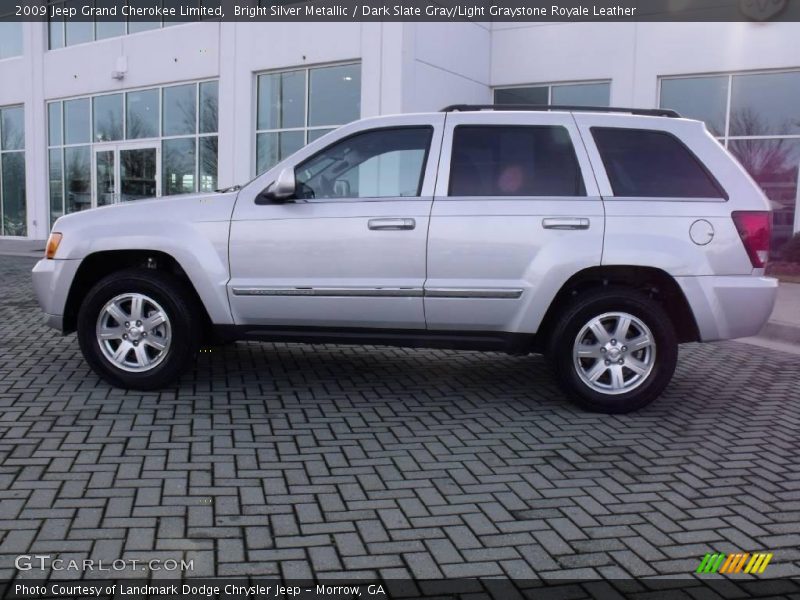 Bright Silver Metallic / Dark Slate Gray/Light Graystone Royale Leather 2009 Jeep Grand Cherokee Limited