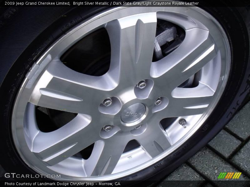 Bright Silver Metallic / Dark Slate Gray/Light Graystone Royale Leather 2009 Jeep Grand Cherokee Limited
