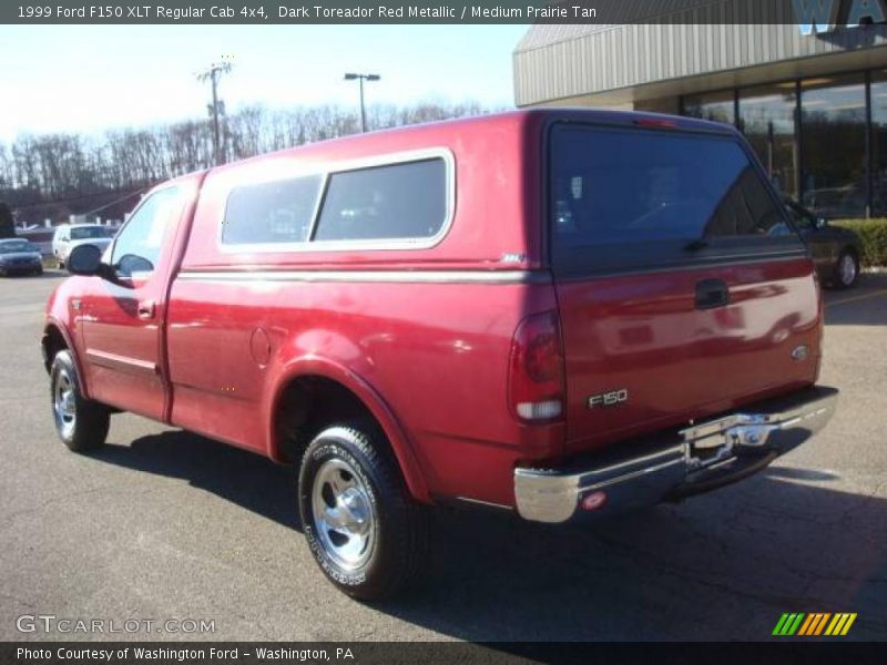 Dark Toreador Red Metallic / Medium Prairie Tan 1999 Ford F150 XLT Regular Cab 4x4