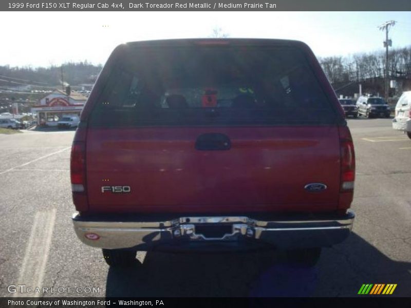 Dark Toreador Red Metallic / Medium Prairie Tan 1999 Ford F150 XLT Regular Cab 4x4