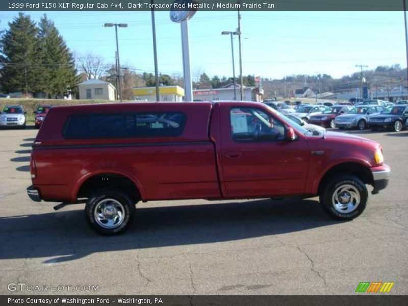 Dark Toreador Red Metallic / Medium Prairie Tan 1999 Ford F150 XLT Regular Cab 4x4