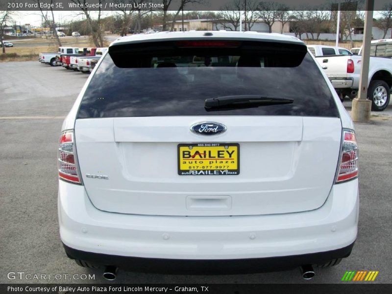 White Suede / Medium Light Stone 2010 Ford Edge SE