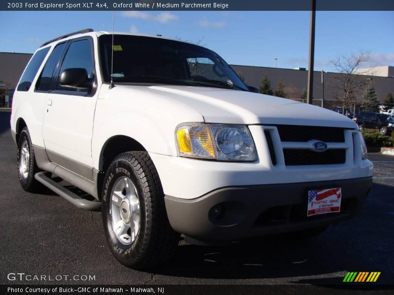 Oxford White / Medium Parchment Beige 2003 Ford Explorer Sport XLT 4x4