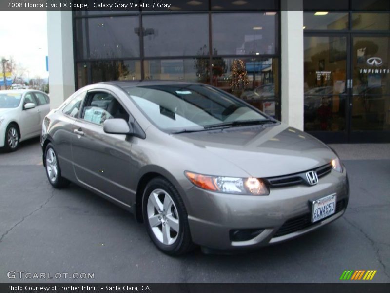 Galaxy Gray Metallic / Gray 2008 Honda Civic EX Coupe